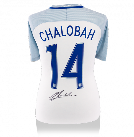 Nathaniel Chalobah Back Signed 2016-17 England Home Shirt