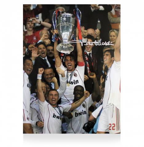 PAOLO MALDINI マルディーニ　直筆サイン入り写真 ICONS.com paolo-maldini-ac-milan-2006-