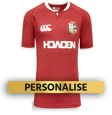 PRE-ORDER Maro Itoje Signed and Personally Dedicated British & Irish Lions Home Shirt