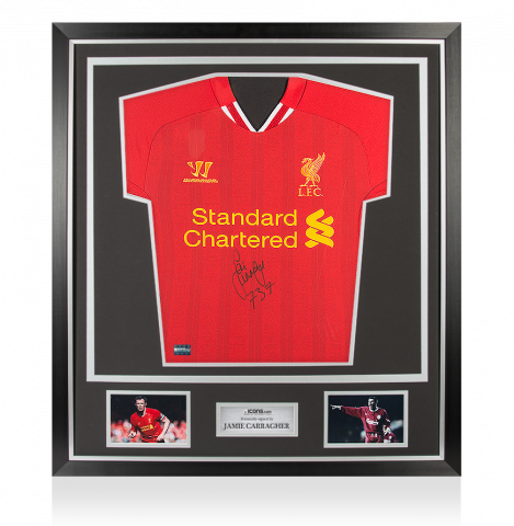 Jamie Carragher Signed Liverpool 2013-14 Home Shirt In Classic Frame: "737" Edition