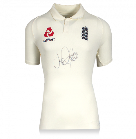 Joe Root Front Signed England Test Cricket Shirt