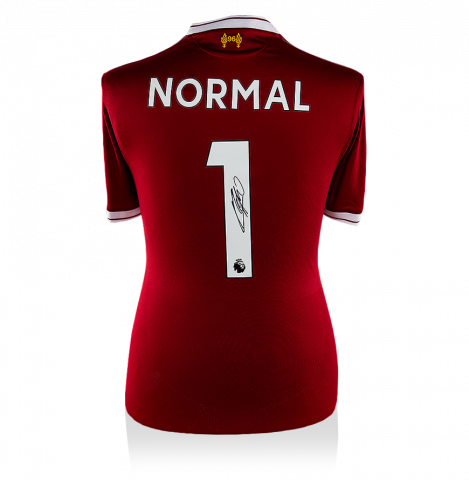 Jurgen Klopp Back Signed Liverpool 2017-18 Home Shirt: The Normal One Edition