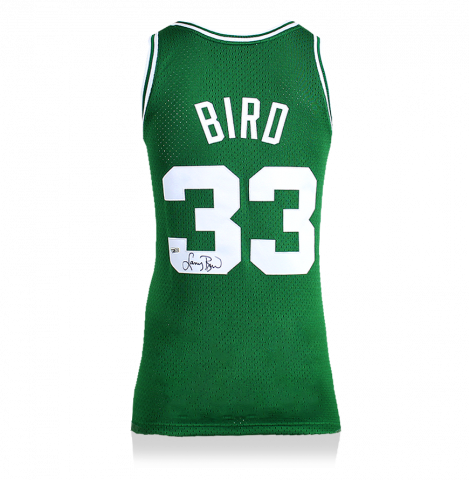 Larry Bird Back Signed Boston Celtics Home Jersey