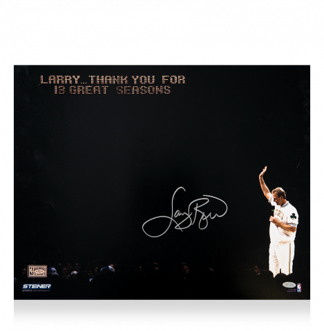 Larry Bird Signed Boston Celtics Photo: Farewell To An Icon