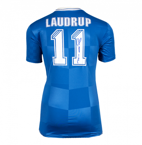 Brian Laudrup Back Signed Rangers Home Shirt