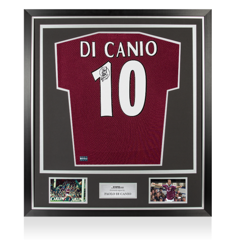 Paolo Di Canio Back Signed West Ham United Shirt In Classic Frame Paolo Di Canio Back Signed West Ham United Shirt In Classic Frame