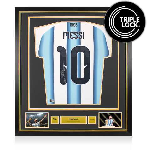 Lionel Messi Official FIFA World Cup™ Autographed and Framed Argentina 2026 Home Jersey