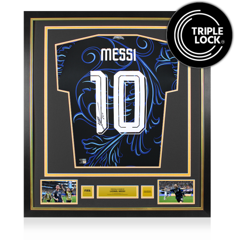 Lionel Messi Official FIFA World Cup 2026™ Back Signed and Framed Argentina 2026 Away Shirt