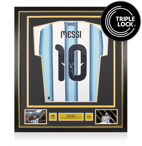 Lionel Messi Official FIFA World Cup 2026™ Autographed and Framed Argentina 2026 Home Jersey