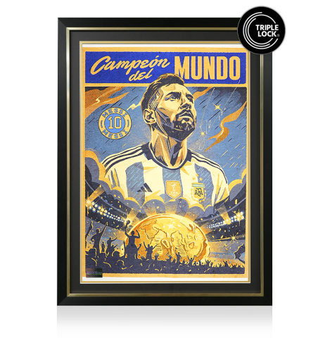 Lionel Messi Signed MurWalls Argentina Artwork