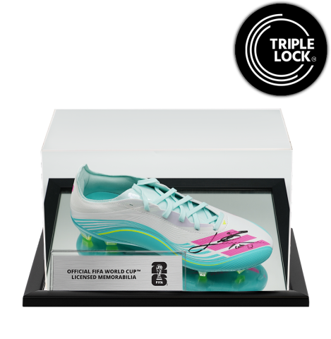 Lionel Messi Official 2026 FIFA World Cup™ Signed adidas F50 Boot In Acrylic Case