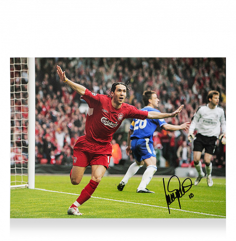 Luis Garcia Signed Liverpool Photo: 2005 UEFA Champions League Semi-Final 'Ghost Goal'