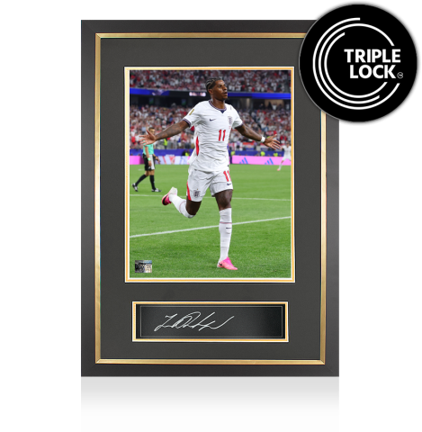 Marcus Rashford Official FIFA World Cup 2026™ Signed Plaque and Photo Frame: Goal vs Croatia