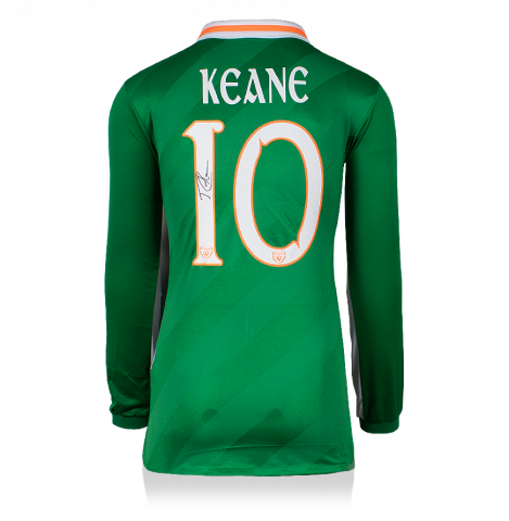 MATCH ISSUE Robbie Keane Back Signed Republic of Ireland 2016-17 Home Shirt