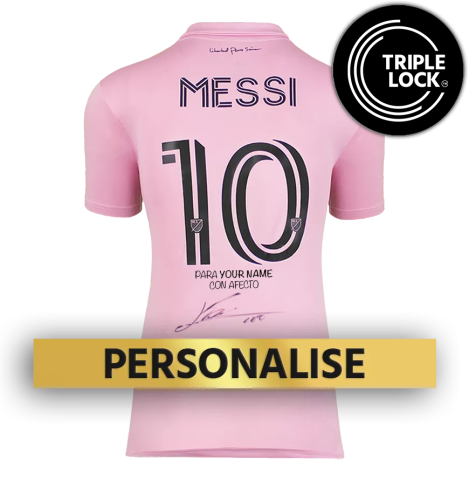 PRE-ORDER Lionel Messi Signed and Personally Dedicated Inter Miami CF Home Shirt