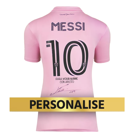 PRE-ORDER Lionel Messi Autographed and Personally Dedicated Inter Miami CF Home Jersey