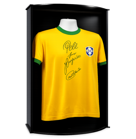Multi-Signed1970 Brazil Front Signed Brazil Home Shirt In Icons Premier Display Multi-Signed1970 Brazil Front Signed Brazil Home Shirt In Icons Premier Display