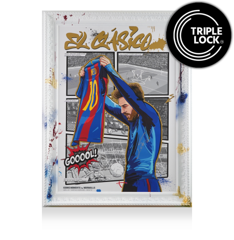 Lionel Messi Signed Limited Edition FC Barcelona Murwalls Artwork