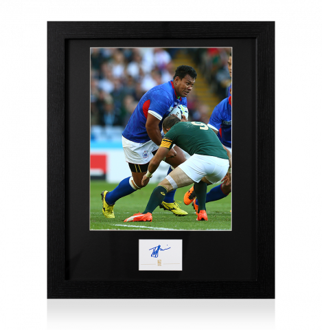 Ofisa Treviranus Signed Rugby World Cup 2015 Card and Samoa Photo Frame