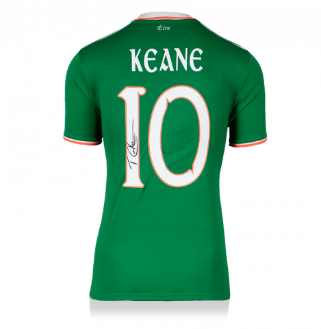 Robbie Keane Back Signed Republic of Ireland 2017-18 Home Shirt