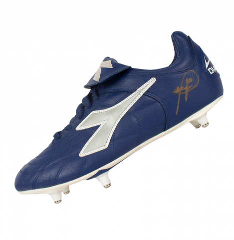 DIADORA イタリアサッカー審判協会支給品　ブルー XL Roberto Baggio Signed Blue Diadora Derby Boot