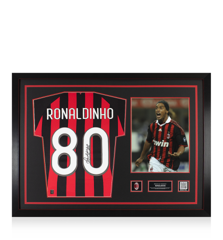 【ROA’s】c-boy style AC MILAN【No.329】 Rivaldo Official AC Milan Back Signed and Framed Retro Home