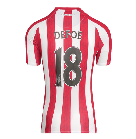 Jermain Defoe Back Signed Sunderland 2024-25 Home Shirt In Deluxe Packaging