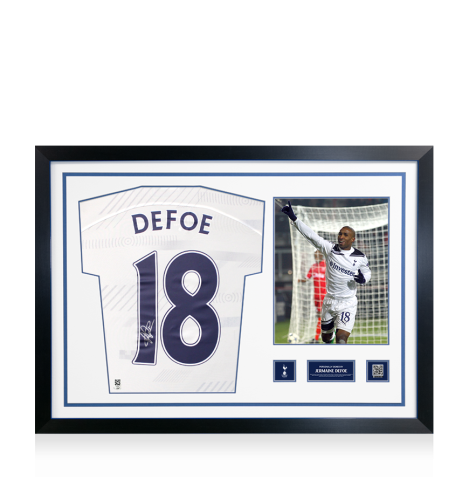 Jermain Defoe Official Tottenham Hotspur Signed and Framed 2023-24 Home Shirt