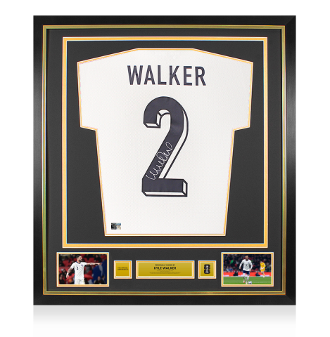 Kyle Walker Official 2026 FIFA World Cup™ Back Signed and Framed England 2024 Home Shirt Kyle Walker Official 2026 FIFA World Cup™ Back Signed and Framed England 2024 Home Shirt