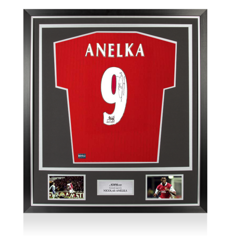 Nicolas Anelka Back Signed Arsenal Home Shirt In Classic Frame