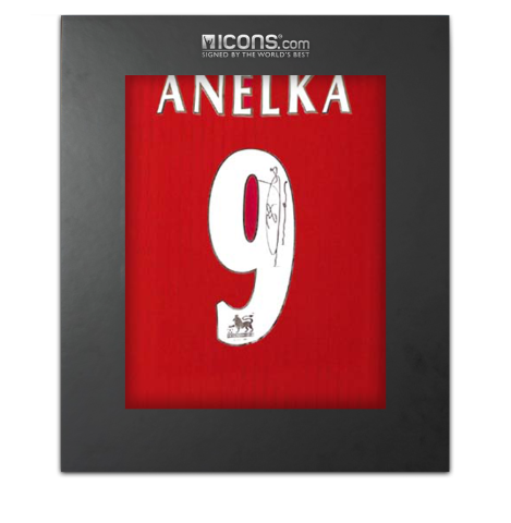 Nicolas Anelka Back Signed Arsenal Home Shirt In Deluxe Packaging