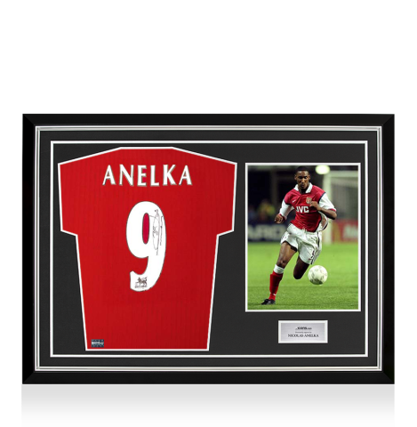 Nicolas Anelka Back Signed Arsenal Home Shirt In Hero Frame: Option 1