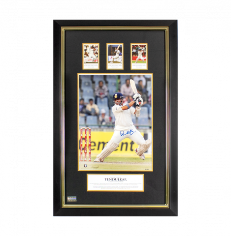 Sachin Tendulkar Signed and Framed India Photo: 15,000th Run