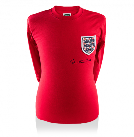 Sir Bobby Charlton Front Signed England 1966 Shirt: Three Lions Edition