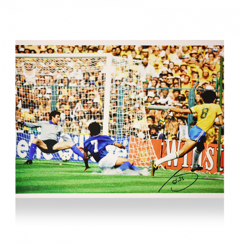 Socrates Signed Brazil Photo: 1982 FIFA World Cup Goal vs Italy