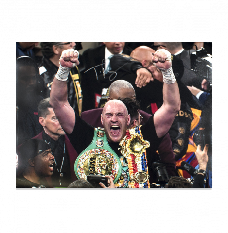 Tyson Fury Signed Photo: Belt Celebration, Version 2