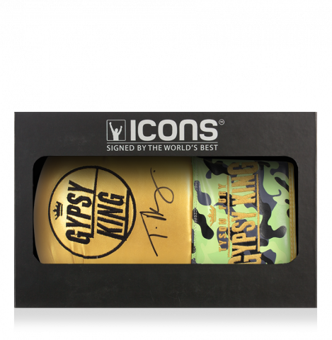 Tyson Fury Signed Boxing Glove - Gold/Camo, Gypsy King In Deluxe Packaging