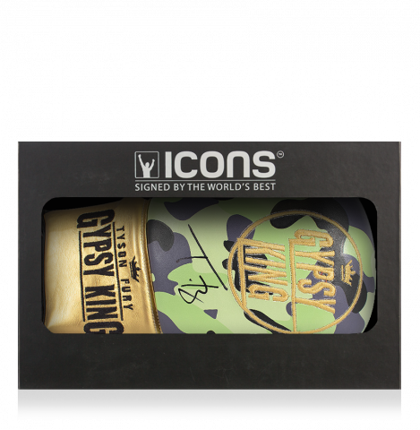 Tyson Fury Signed Boxing Glove In Deluxe Packaging - Camo, Gypsy King