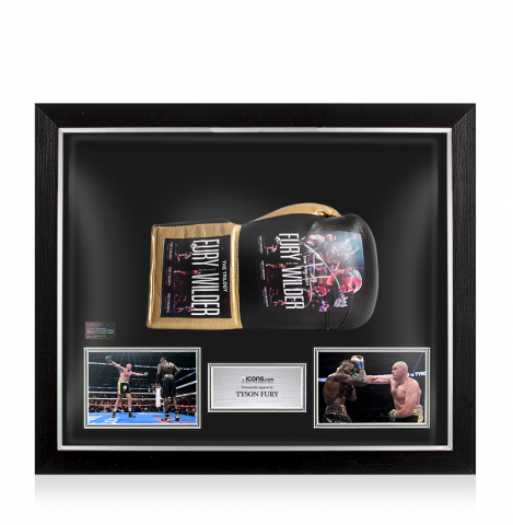 Tyson Fury Signed Boxing Glove In Bubble Frame: Option 1 - Fury vs Wilder