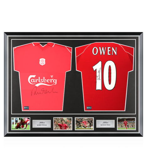 Robbie Fowler & Michael Owen Signed Liverpool Shirts In Classic Dual Frame
