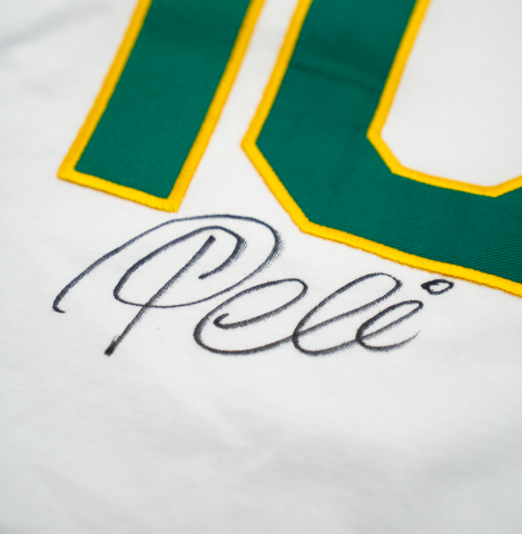 Pele Back Signed New York Cosmos Shirt In Classic Frame