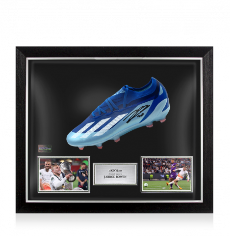Jarrod Bowen Signed Adidas F50 Boot In Bubble Frame: Option 1