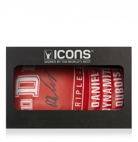 Daniel Dubois Signed Triple-D Red Boxing Glove In Deluxe Packaging