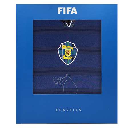 Colin Hendry Official FIFA World Cup™ Front Signed Scotland Home Shirt In Deluxe Packaging
