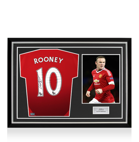 Wayne Rooney Back Signed Manchester United 2024-25 Home Shirt In Hero Frame: Option 1