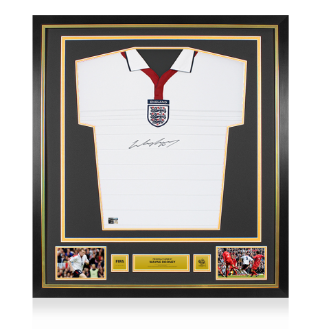 Wayne Rooney Official 2006 FIFA World Cup™ Front Signed and Framed England 2004 Home Shirt