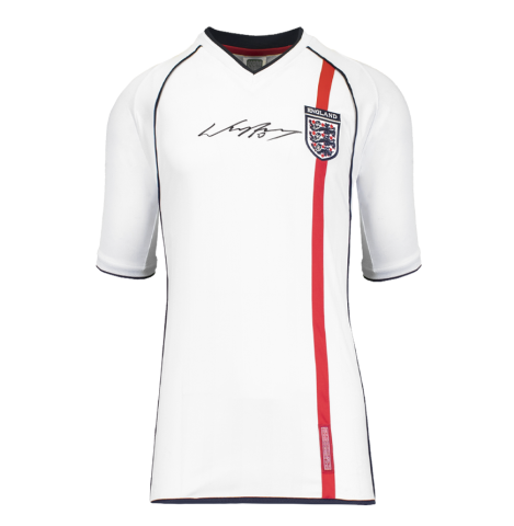 Wayne Rooney Official FIFA World Cup™ Front Signed England 2002 Home Shirt In Deluxe Packaging