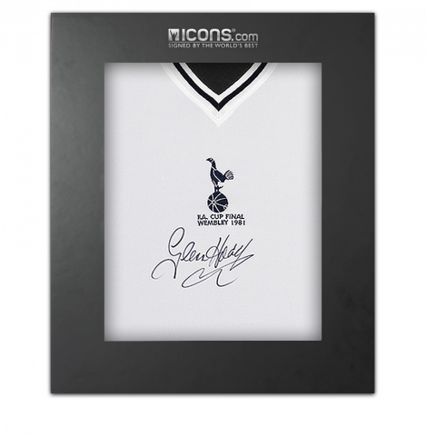 Glenn Hoddle Front Signed Tottenham Hotspur Home Shirt: 1981 FA Cup Winners Special Edition In Deluxe Packaging