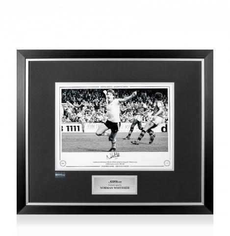 Norman Whiteside Signed Manchester United Photo In Premium Photo Frame