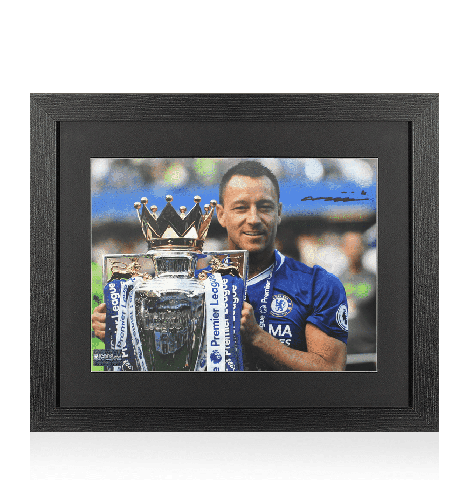 John Terry Signed Chelsea Photo In Black Wooden Frame: Premier League Winner
